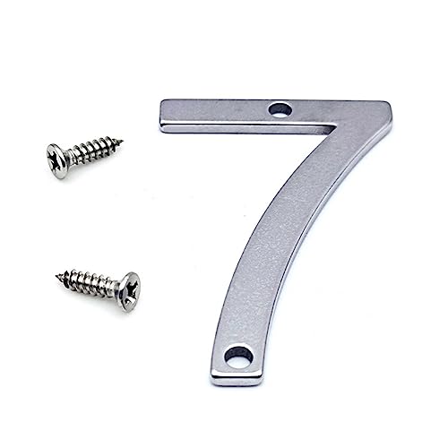 DQZRTUECA Edelstahl Hausnummern 50mm mit Schrauben for Tür Mailbox Straße(Number 7) von DQZRTUECA