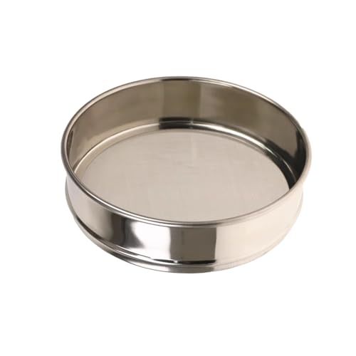 DQZRTUECA Edelstahl-Test-Gartensieb, Riddle Mesh 0,003–12,5 mm, 25 cm Durchmesser, Silber(Mesh 0.02mm) von DQZRTUECA