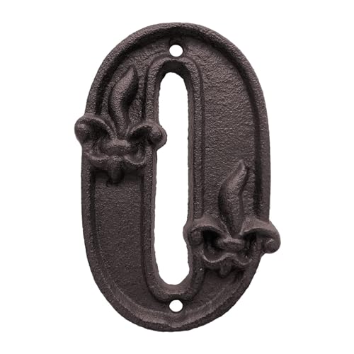 DQZRTUECA Eisen Hausnummer Schild 0-9 Ziffern 5 Zoll Outdoor(0) von DQZRTUECA