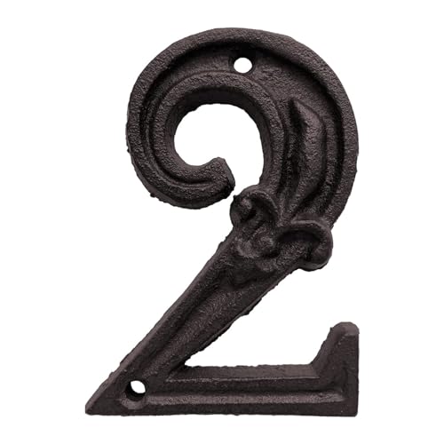 DQZRTUECA Eisen Hausnummer Schild 0-9 Ziffern 5 Zoll Outdoor(2) von DQZRTUECA