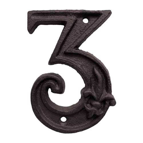 DQZRTUECA Eisen Hausnummer Schild 0-9 Ziffern 5 Zoll Outdoor(3) von DQZRTUECA