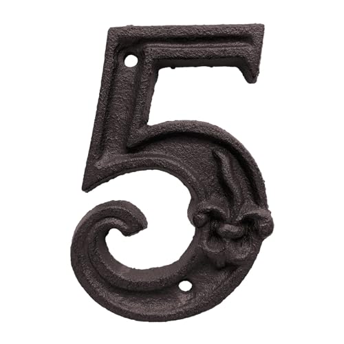 DQZRTUECA Eisen Hausnummer Schild 0-9 Ziffern 5 Zoll Outdoor(5) von DQZRTUECA