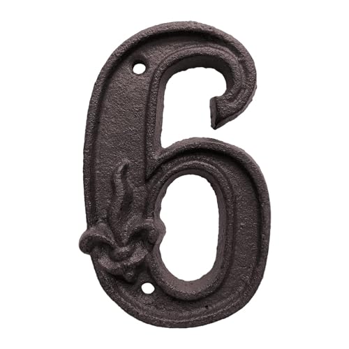 DQZRTUECA Eisen Hausnummer Schild 0-9 Ziffern 5 Zoll Outdoor(6) von DQZRTUECA