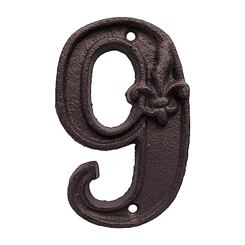 DQZRTUECA Eisen Hausnummer Schild 0-9 Ziffern 5 Zoll Outdoor(9) von DQZRTUECA