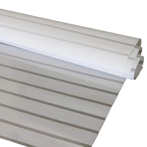 DQZRTUECA Fensterfolie mit Lamellenstreifenmuster, mattiert, Sichtschutz, PVC, mehrere Größen, 1 Stück(30x200cm) von DQZRTUECA