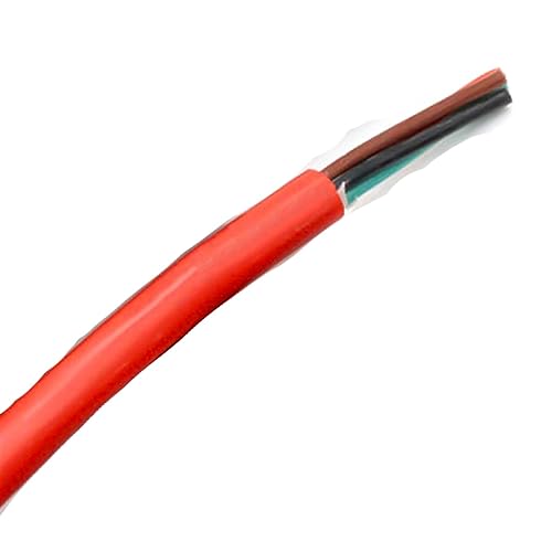 DQZRTUECA Festes Silikonkautschuk-isoliertes Kabel, 2–4 Adern, quadratisch, 0,3–4,0 mm, Hochtemperaturkupfer(4 Cores,Square 0.75mm) von DQZRTUECA