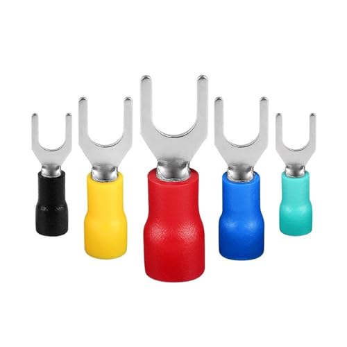 DQZRTUECA Gabel-Crimp-Anschluss, Kupfer, PVC, mehrfarbig, mehrere Größen, 100 Stück(Blue,SV5.5-8) von DQZRTUECA