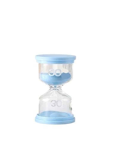 DQZRTUECA Glas Sanduhr Sand Timer Multicolor Mehrere Timings Hause Dekoration Desktop Geschenk(Blue,15min) von DQZRTUECA
