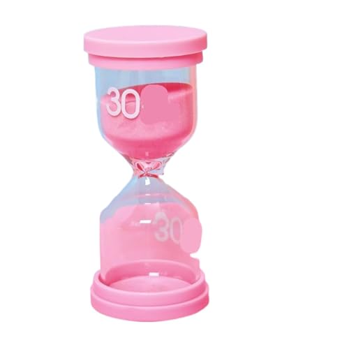 DQZRTUECA Glas Sanduhr Sand Timer Multicolor Mehrere Timings Hause Dekoration Desktop Geschenk(Pink,30min) von DQZRTUECA