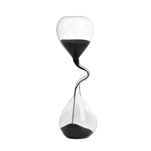 DQZRTUECA Glas Unregelmäßige Sanduhr Sand Timer Hause Dekoration Schwarz Sand von DQZRTUECA