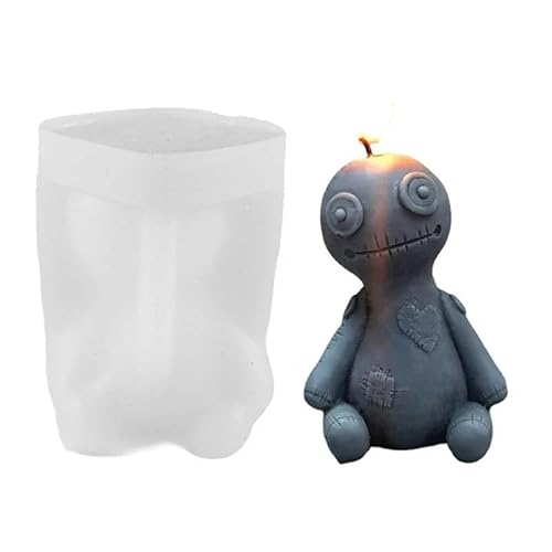DQZRTUECA Halloween Puppe Kerze Silikonform Handwerk Gips Seife machen Aromatherapie handgemachte Kit von DQZRTUECA