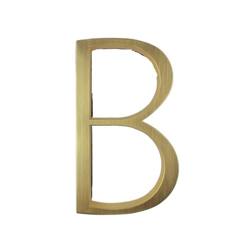 DQZRTUECA Hausnummer, 125 mm, goldfarben, Zinklegierung, Adressschild for den Außenbereich(B) von DQZRTUECA