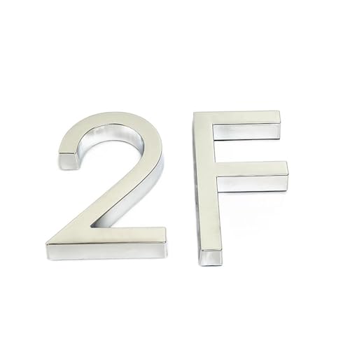 DQZRTUECA Hausnummernschild for 0-9 AF Multicolor 5,8 cm Kunststoff(Silver,5.8CM-A) von DQZRTUECA