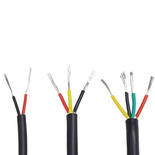 DQZRTUECA Hochtemperatur-Trunking-Kupferkabel mit Silikonkautschuk-Isolierung, 2–6 Adern, 0,3–6 mm²(3 Cores,Square 4.0mm) von DQZRTUECA