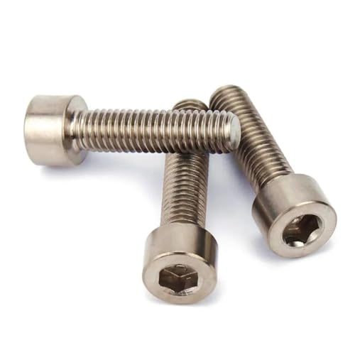 DQZRTUECA Innensechskantschrauben DIN912 GR2 Titan M8 und M10(15mm,M8) von DQZRTUECA