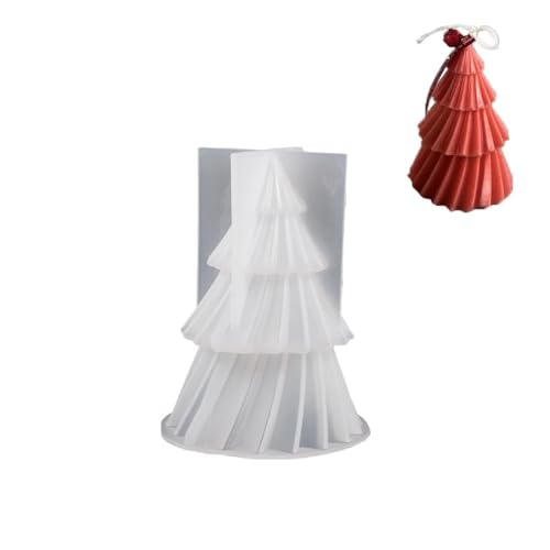 DQZRTUECA Kiefer Silikon Kerze Form Weihnachten Baum Handwerk Geschenke Machen Aromath Seife Formen Wohnkultur(Small) von DQZRTUECA