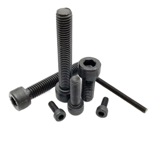 DQZRTUECA M2 M2.5 M3 M4 M5 M6 M8 Innensechskant-Maschinenschrauben aus Kohlenstoffstahl(30mm,50pcs M2.5) von DQZRTUECA