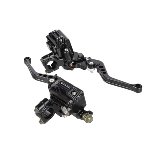 DQZRTUECA Motorrad Bremse Kupplung Hebel Aluminium Legierung 7/8 "22mm Master Zylinder Multicolor Paar(1pair Black) von DQZRTUECA