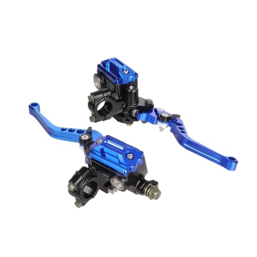 DQZRTUECA Motorrad Bremse Kupplung Hebel Aluminium Legierung 7/8 "22mm Master Zylinder Multicolor Paar(1pair Blue) von DQZRTUECA