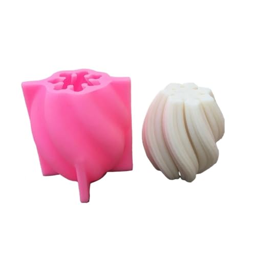 DQZRTUECA Rotierende Regentropfen Silikon Kerze Seife Form for geometrische abstrakte DIY Handwerk Geschenk(Mid B) von DQZRTUECA