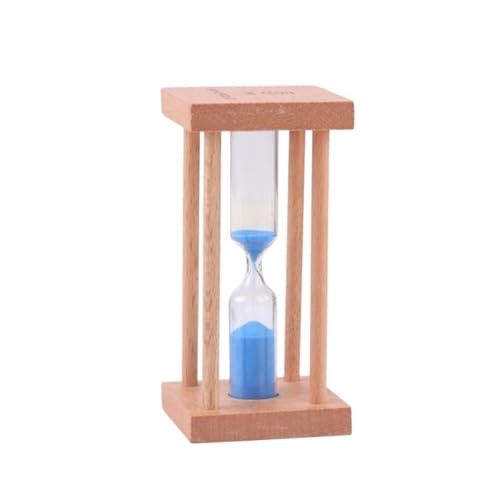 DQZRTUECA Sanduhr Sand Timer Vier-Säulen Massivholz Glas Multicolor Mehrere Dauern(Blue,1min) von DQZRTUECA