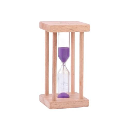 DQZRTUECA Sanduhr Sand Timer Vier-Säulen Massivholz Glas Multicolor Mehrere Dauern(Purple,1min) von DQZRTUECA