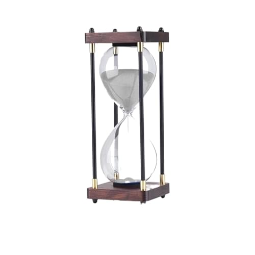 DQZRTUECA Sanduhr Timer Holz und Metallrahmen 60min 10x25cm Multicolor Home Desktop Decor(Grey) von DQZRTUECA