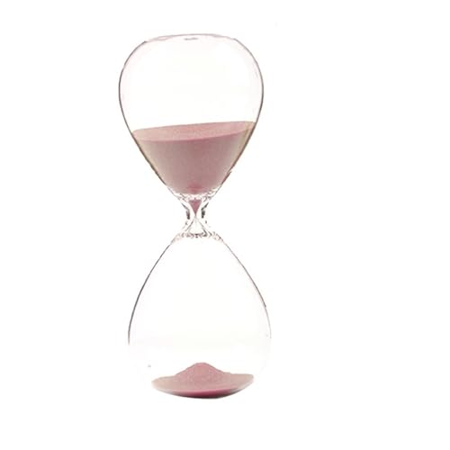 DQZRTUECA Sanduhr aus Glas, mehrfarbig, 5/10/30 Minuten, for Zuhause, Büro, Dekoration, Geschenk(Pink,10min) von DQZRTUECA