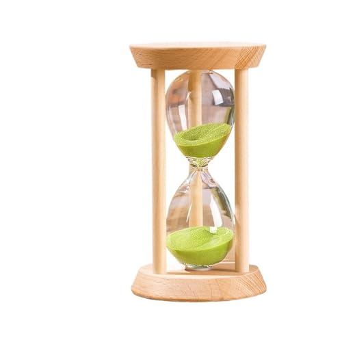 DQZRTUECA Sanduhr aus Holz, mehrfarbig, 5–30 Minuten, Dekoration for Zuhause und Büro, Geschenk(Green,30min) von DQZRTUECA