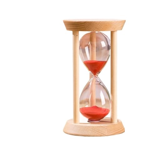 DQZRTUECA Sanduhr aus Holz, mehrfarbig, 5–30 Minuten, Dekoration for Zuhause und Büro, Geschenk(Red,10min) von DQZRTUECA