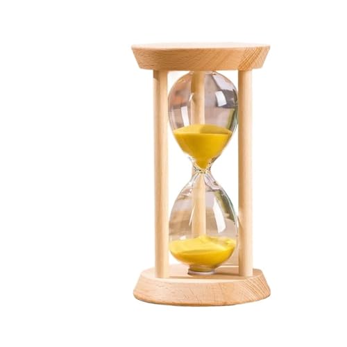 DQZRTUECA Sanduhr aus Holz, mehrfarbig, 5–30 Minuten, Dekoration for Zuhause und Büro, Geschenk(Yellow,30min) von DQZRTUECA