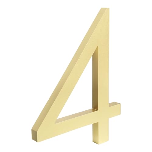 DQZRTUECA Schwebendes Hausnummernschild Golden 15cm(4,10cm) von DQZRTUECA