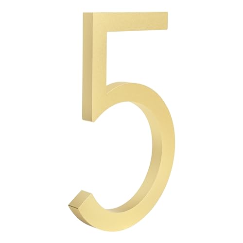 DQZRTUECA Schwebendes Hausnummernschild Golden 15cm(5,15cm) von DQZRTUECA