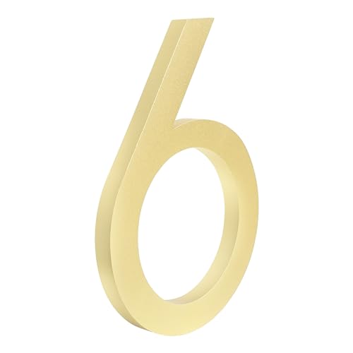 DQZRTUECA Schwebendes Hausnummernschild Golden 15cm(6,15cm) von DQZRTUECA