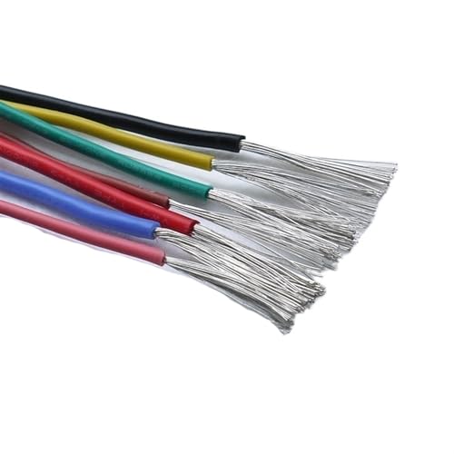DQZRTUECA Silikon-Isolierfester verzinnter Kupferdraht 30 AWG UL3135 Multicolor -60 bis +200 Grad C(Brown) von DQZRTUECA