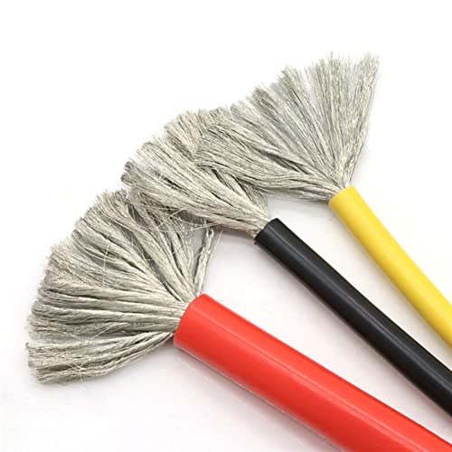 DQZRTUECA Silikon-Kupferdraht 10–30 AWG 10 m, mehrfarbig, 600 V, 2000 V, -60 °C bis 200 °C(Yellow,10AWG) von DQZRTUECA
