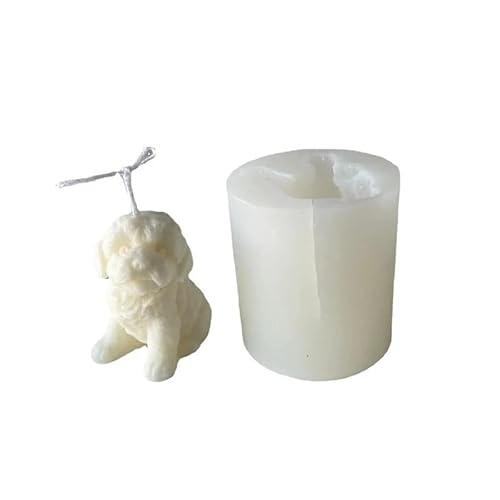DQZRTUECA Silikonform for Kerzen und Seifen, Hundeform, Dunkelgrau, 6,5 x 6,5 x 7 cm von DQZRTUECA