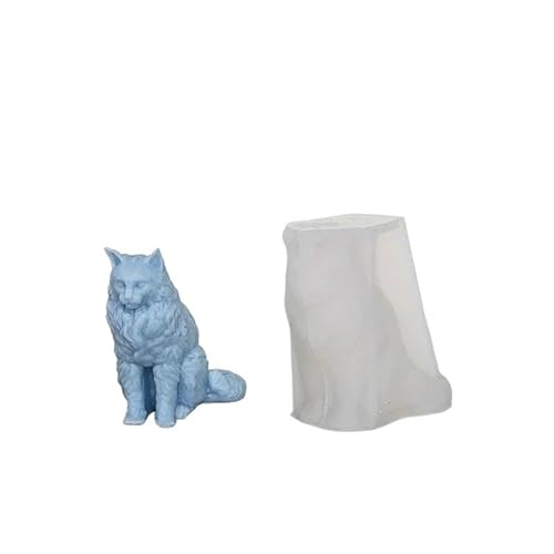 DQZRTUECA Silikonform for Kerzenseife Gips Tierdekoration Aromatherapie Sitzende Katze von DQZRTUECA