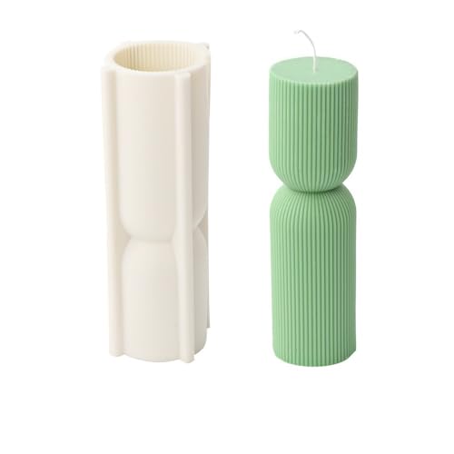 DQZRTUECA Silikonform for gestreifte zylindrische hohe Twirl-Säulenkerzen(Pillar Striped Mold1) von DQZRTUECA