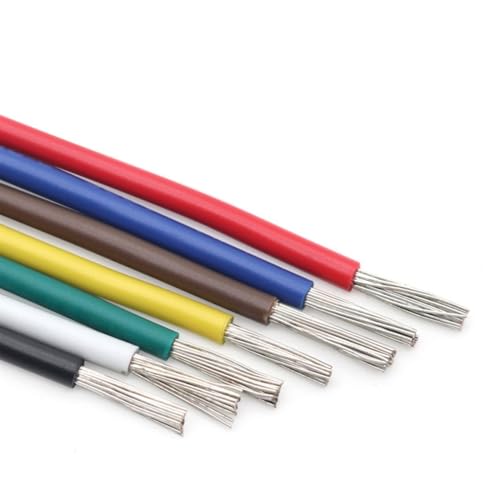 DQZRTUECA Silikonisolierter verzinnter Kupferdraht, 3000 V, UL3239, 14–18 AWG, 2–5 Meter, mehrfarbig(Black,2 Meters 16 AWG) von DQZRTUECA