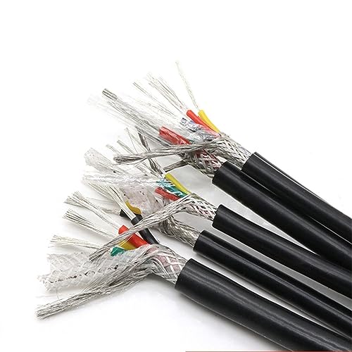 DQZRTUECA Silikonisoliertes, kupfergeschirmtes Kabel, 2–6 Adern, 0,3–2,5 mm²(6 Cores,18AWG Sq 0.75mm) von DQZRTUECA