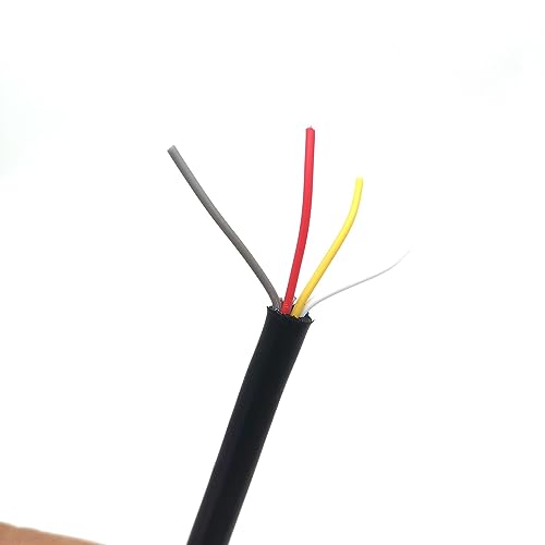 DQZRTUECA Silikonkautschuk-isoliertes Kupferkabel 0,3–6,0 mm2, 2–6 Adern, 450 V/750 V, -60 bis +200 °C(4 Cores,Square 2.5mm) von DQZRTUECA