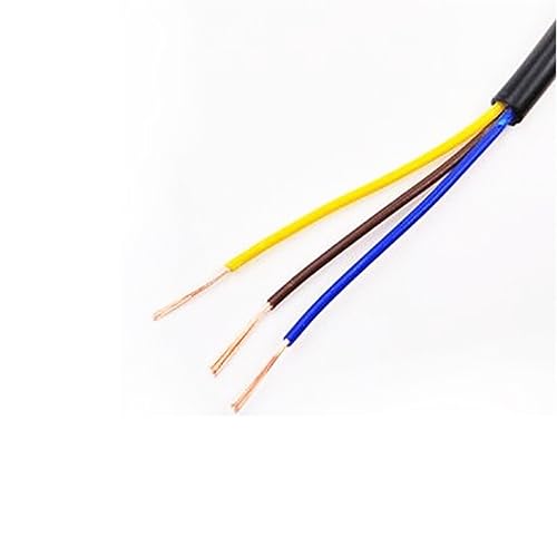 DQZRTUECA Stromkabel aus verzinntem Kupfer mit Silikonkautschukmantel, 2 Meter, 2–8 Adern, 11–25 AWG(3 Cores,13AWG(2.5mm2)) von DQZRTUECA