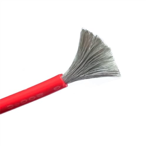 DQZRTUECA Trunking-Anschluss Loom Silikon verzinnte Kupfer elektrische Leitung 14–26 AWG Rot Schwarz(Red,10meter 14 AWG) von DQZRTUECA