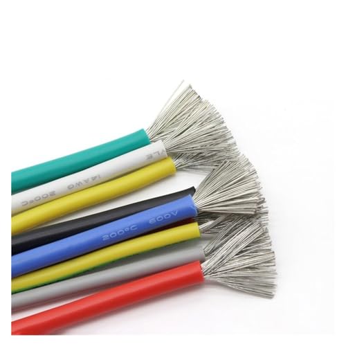 DQZRTUECA Trunking Silikon Kupferdraht 5 Meter UL3135 12AWG-30AWG Mehrfarbig(Green,14AWG) von DQZRTUECA