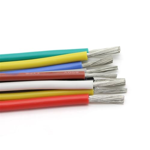 DQZRTUECA UL3135 verzinnter Kupfer-Silikondraht 26–30 AWG, hochtemperaturbeständig, flexibel, mehrfarbig, mehrere Größen(Red,5 Meters 26AWG) von DQZRTUECA
