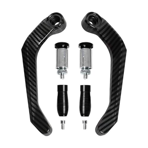 DQZRTUECA Universal Motorrad Bremse Kupplung Handhebel Schutz Carbon Fiber Aluminium Legierung, Multicolor(Black) von DQZRTUECA