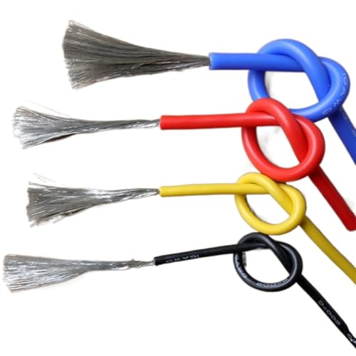 DQZRTUECA Verzinnter Kupfer-Silikondraht, 1–5 Meter, 16–22 AWG, mehrfarbig(Yellow,5Meter 20AWG) von DQZRTUECA