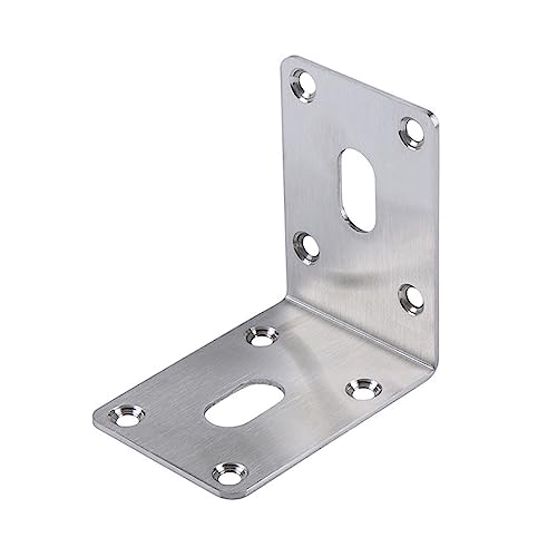 DQZRTUECA Winkelhalterung for Möbelreparatur aus Edelstahl, 90 Grad, L-förmig, Silber, 1,3–1,8 mm(Thickness 1.8mm) von DQZRTUECA
