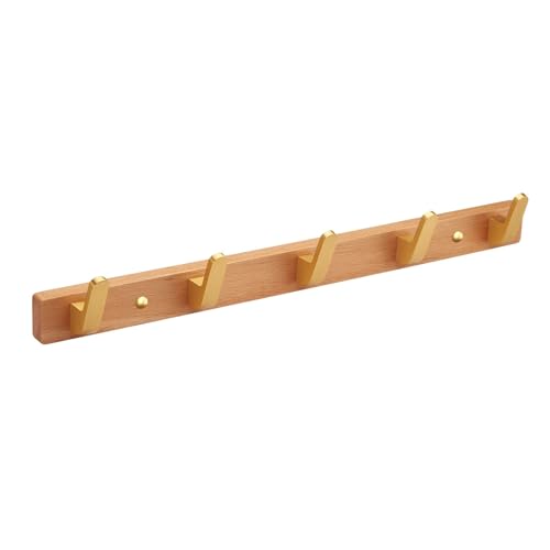 DQZRTUECAn der Wand befestigte Garderobe im Eingangsbereich mit Haken aus Aluminiumlegierung und Holz von DQZRTUECA